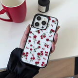 Lovely INS Sweet Full Screen Roses Phone Case for iPhone 15 14 13 Pro Max Back Cover for 12 11 Pro Max Capa