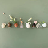 Fridge Vase Tiny Plant Magnets Fridge Accessories 8 Pieces Resin Funny Plant Pots Kitchen Decor for Refrigerator Home