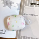 For AirPods Pro3 Pro 2 AirPods 2 3 4 Case Fashion Cute Frosted pentagram Shock Proof Earphone Protective Sleeve