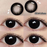 2pcs Contact Lenses With Degree Prescription Colored Pupils for Natural Effect Eyes Black Lenses Yearly Fast Shipping