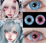 2PCS Fashion Makeup Beauty Colored Contact Lenses for Eyes Degree Myopia Red Eye Soft Anime Cosplay Pink Contact Lens
