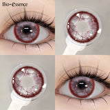 1 Pair Hallowee Contact Lenses for Eyes Cosplay Lenses Anime Lenses Anime Accessories  Lenses Black Lenses Pink Lens