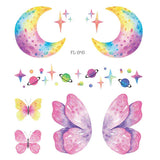 Shiny Butterfly Tattoo Stickers Temporary & Waterproof Removable Winged Animals Pattern Tattoos Insect Flase Tattoo for Party