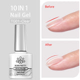 Green Guava Gel Nail Polish Cat Magnetic Light 10ml Sparkling Glass Bead Soak Off UV LED Varnish Salon Maniucre