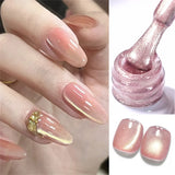 10ml Cat Magnetic Gel Sparkling Ultra Gold Glitter Soak Off UV LED Gel Nail Art Varnish Manicure Valentine's Day