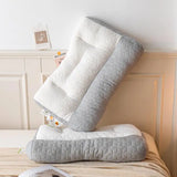 Japanese Style Latex Pillow Neck Supportive Anti-Traction Core Adult Student Soft Hard Dual Use Office Environment 3D Cut