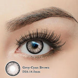 1pair New Colored Contact Lenses Blue Fashion Green Iris Series Lenses Yearly urban Gray  Make Up Yearly