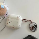 Korean Cartoon Cute Retro Style Earphone Case For AirPods Pro 2 Air Pods 2 3 4 Wireless Bluetooth Headphone Cover Puppy Pendant