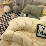 Solid Pink Fashion Style Bedding Set Twin Full Queen Size Duvet Cover Set Adults Kids Simple Korean Bed Flat Sheet Pillowcases