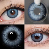 Yearly Disposable Colored Contact Lenses 2Pcs Natural Small Pupil Eye-Enlarged Color Contacts with Degree