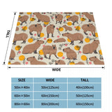 Capybara Blankets Coral Fleece Plush Decoration Wild Animals Of South America Super Warm Throw Blanket for Home Office Quilt