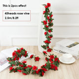 Artificial Flowers Rose Vine Hanging Silk Flower Garland for Garden Party Wedding Decor Home Christmas Decoration Fake Flower