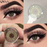 Color Contact Lenses For Eye Cosmetic Black Lens Makeup Beauty Green Eyes Contact Natural Brown Contact Eyes Makeup