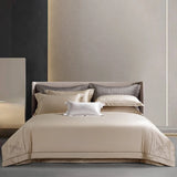 Luxury Butterfly Embroidery 1000TC Egyptian Cotton Bedding Set Duvet Cover, Bed Sheet, Pillowcases, With Elastic Band Bed Sheet