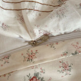 100% Cotton Pastoral Floral Print Ruffles Bow Princess Bedding Set Queen King Duvet Cover Set Bed Sheet/Fitted Sheet Pillowcases