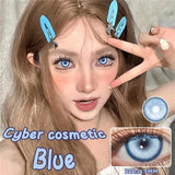 Eye Eyes Color Contacts Colored Contact Lenses Lens Small Pupil Enlarging Cosplay Blue Soft 2Pcs 1 Year Use
