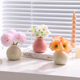 Cream style ceramic vase hydroponics dried flowers flower arrangement desktop ornament home office decoration