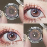 1pair Violet Pink Color Contact Lenses Glitter Pupil Cosmetic Eye Lenses