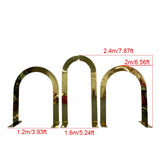 1pcs/3pcs Shining Gold Mirror Chuppah Acrylic Backdrop Stand for Wedding Decoration Flower Stand Walkway Pillar 2M/2.4M Tall