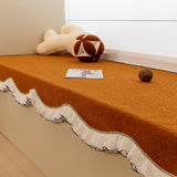 Irregular Lace Sofa Cushion All Season Universal Anti Slip Bay Window Cushions Living Room Sofa Cover Pillowcase