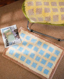 Cute Plaid Soft Tufted Carpet Ant-slip Rug Floor Mats Bathroom Absorbent Bathroom floor mat plush carpet toilet non-slip