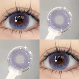 1 Pair Hot Sales Green Color Contact Lenses with Diopter Myopia Eyes Fashion Soft Lenses -0.00 to -8.00 Blue Beauty Pupil