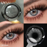 2pc Colored Contact Lenses Natural Eyes Brown Color Lens Real Iris Green Pupils Blue Eyes Lenses Cosmetic Lens Makeup Gray