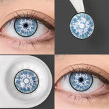 Colored Contact Lenses Lalens Cosplay Cartoon Green Snow Blue Pink Color Contacts Eye Lens Eyes Half Year 2Pcs