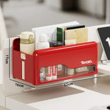 Foldable Desk Organizer No Drill Wall Mount Hanging Storage Box Space Saving Rack for Home Living Room Bedside Office Stationery
