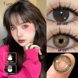 1pair Colorcon Contact Lenses for Eyes Fashion Gray Color Lenses Blue Lens Eye Contacts Beauty Pupils Yearly Cosmetics