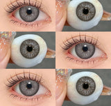 1 Pair Colored Contact Lenses for Eyes Cosmetic High Quality ARTHUR Series Gray Lenses Fashion Blue Contacts Yearly Use