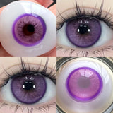 1 Pair(2pcs) Brown Beauty Colored Contact Lenses for Eyes Purple Halloween Lens Big Eye Lens Natural Look Gray Blue Lens