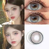 1 Pair New 0~-8.00 Myopia Lenses Colored Contact Lenses with Degree Natural Water Light Lenses High Quality Beauty Pupil
