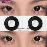 1 Pair Cat Eyes Crazy Lenses Vampire Lenses for Halloween Cosplay Eye Contacts White Lenses Anime Black Colored Lenses