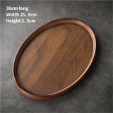 Decorative Serving Tray for Coffee Table and Home Decor Fruit Platter Round Wood Tray Serving Ware Food Dish Serving Platters