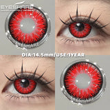 1 Pair Cosplay Colored Contact Lenses Red Lenses Halloween Blue Beauty Makeup Eyes Lenses Anime Purple Eyes Contacts