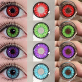 1 Pair Halloween Colored Contact Lenses for Cosplay Eyes Natural Brown Lenses Beauty Fashion Red lense Blue Lenses
