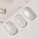 10ml Pearl Gel Nail Polish Soak Off UV LED White Glitter Nail Gel Polish Semi-Permanent Thread Effect Nail Art DlY