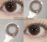 1pair Natural Myopia Lenses Korean Lenses Colored Contact Lenses with Prescription Brown Lenses Soft Grey Beauty Pupil
