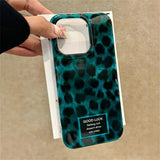 Phone Case For iPhone 17 16 15 Pro Max 14 13 12 11 16 15 Plus 16E 17 Air Retro Laser Cute Leopard Print Transparent Bumper Cover