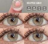 1 Pair Colored Contact Lenses for Eyes Natural Fashion Lenses Gray Beauty Pupils Blue Eye Lenses Cosmetics Soft Lenses