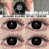 1 Pair Cosplay Demon Contact Lenses for Eyes Anime Lenses for Halloween Colorcon y2k Eye Contacts Cosmetic Red Softlens