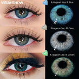 Sea Brown Color Contact Lenses 6 Months Disposable 14.2mm Small Pupil Korea Design for Daily Beauty Cosmetics