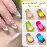 10ml Summer Fruit Colored Gel Nail Polish Guava Grape Purple Honey Trap Cat Magnetic Varnish Soak Off UV Nail Salon