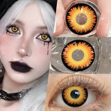 Yellow Small Pupil Colored Contact Lenses Soft Lens for Coser Daily Halloween Party Eye Beauty