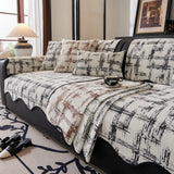 Irregular Chenille Sofa Cover, 3 Seater, Non Slip, Sofa Slipcover for Living Room, Vintage Sofa Seat Cushion