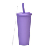 700ml,Double-Layer Straw Cup/MUG,Drinkware,Environmentally Friendly Plastic,Large Diameter,Transparent Milk Tea Cup,Holiday Gift