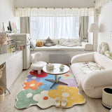 Living Room Bedroom Home Carpet Large Area Colorful  Flower Thickened Decoration Rug коврик Kidsroom Maison Tapis  Pink Decor