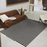 Minimalism Stripe Living Room Decoration Carpet Ins Nordic Bedroom Bedside Plush Non-slip Mat Luxury Study Cloakroom Soft Rug