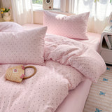 Simple Style Bedding Set Nordic Striped Duvet Cover Set 100% Cotton Flat Sheet Single Twin Size Double Bed Sheet Set For Bedroom